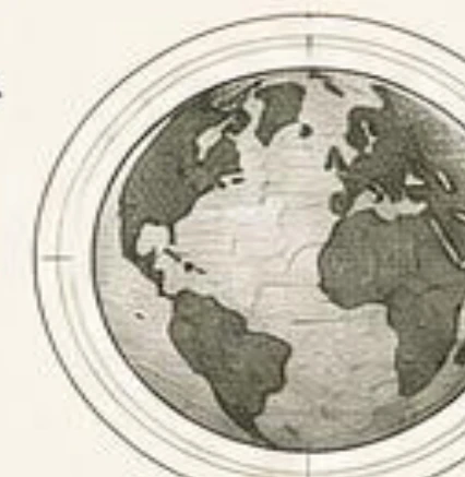 Antique engraved globe — a worldwide network